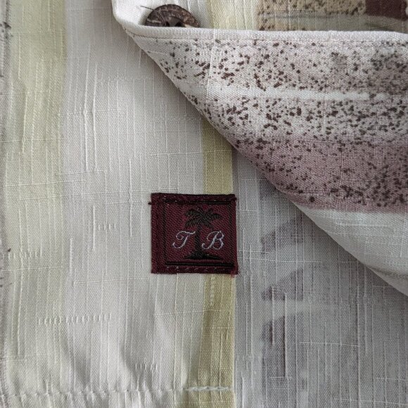 Tommy Bahama Shirt Men Medium Button Front Hawaiian Birds of Paradise 100% Silk - Picture 8 of 16